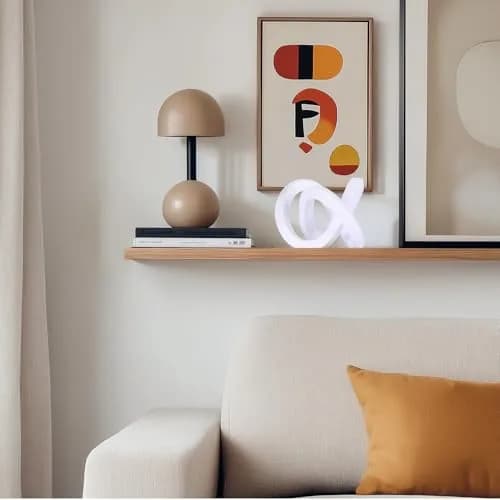 DOVDOV White Sculpture | Modern Geometric Art Decor for Home & Office thumbnail 3