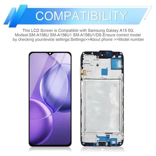 SIMDOG Samsung Galaxy A15 5G Screen Replacement SM-A156U with Frame 16.3 cm (6.4 inch) | Full Assembly LCD Display thumbnail 3