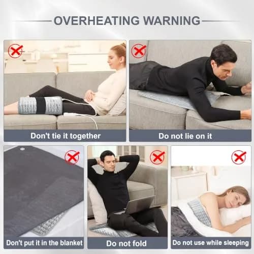 Deepsoon Electric Heating Pad for Back 30cm x 60cm (12"x24") | 6 Heat Settings, 2-Hour Auto Shut-Off thumbnail 4