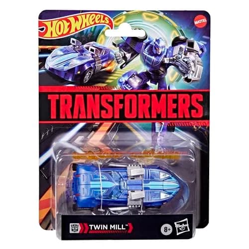Transformers Collaborative Hot Wheels x Twin Mill Deluxe Class 5-Inch Robot Action Figure Converts to Racecar | Ages 8+ thumbnail 3