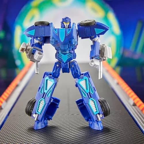 Transformers Collaborative Hot Wheels x Twin Mill Deluxe Class 5-Inch Robot Action Figure Converts to Racecar | Ages 8+ thumbnail 4