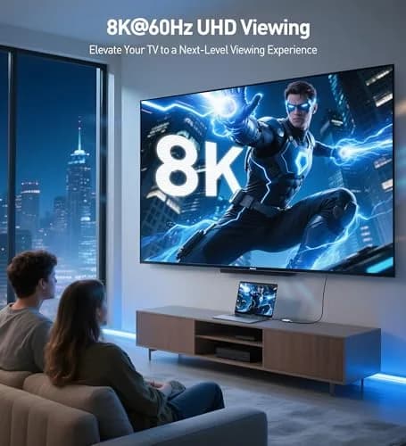 Cable Matters USB C to HDMI 2.1 Adapter with 140W Charging | 8K@60Hz, 4K@240Hz, Mac & Windows Compatible thumbnail 6