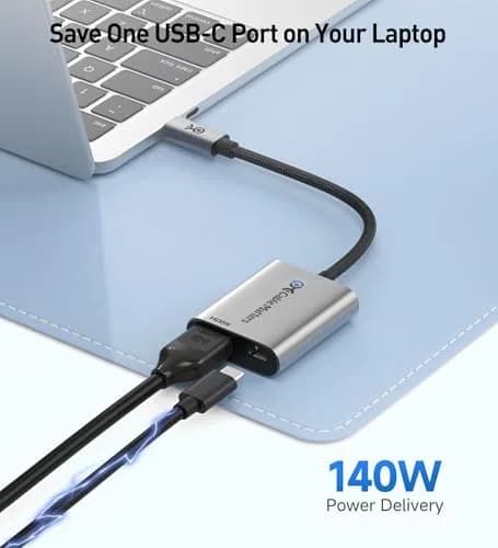 Cable Matters USB C to HDMI 2.1 Adapter with 140W Charging | 8K@60Hz, 4K@240Hz, Mac & Windows Compatible thumbnail 4
