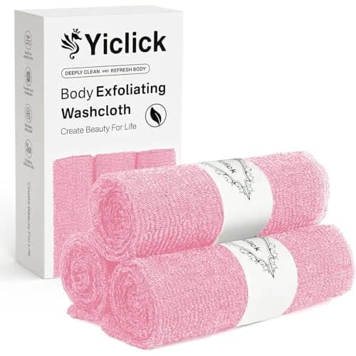 Yiclick Exfoliating Washcloth Towel 90cm (35.4in) | Smooth, Glowing Skin with 3-Pack thumbnail 1