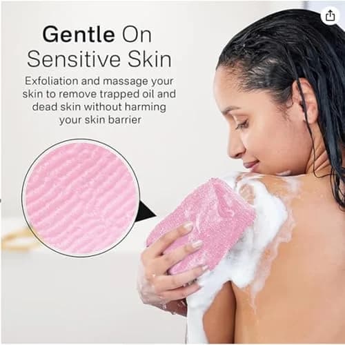 Yiclick Exfoliating Washcloth Towel 90cm (35.4in) | Smooth, Glowing Skin with 3-Pack thumbnail 3