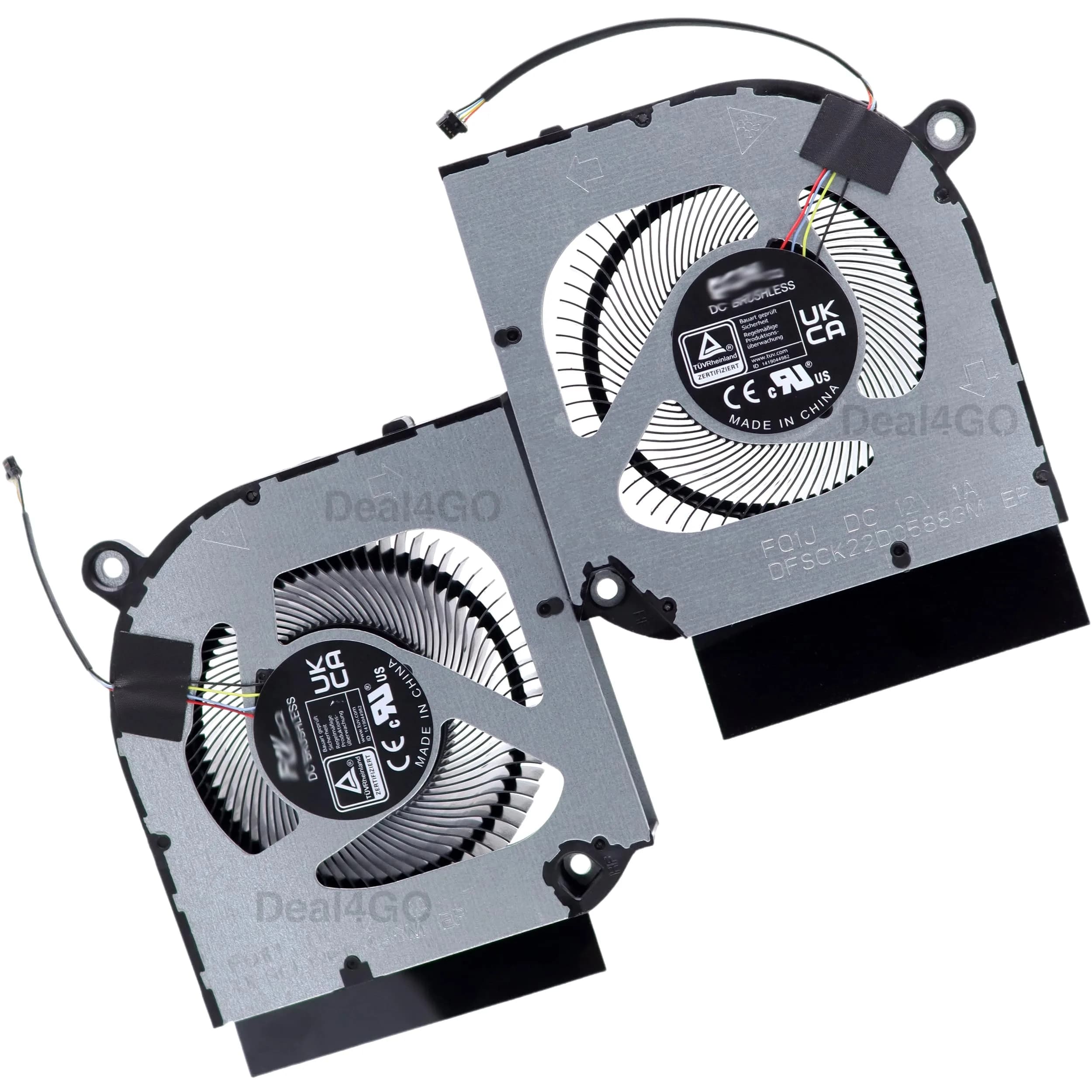Deal4GO CPU Cooling Fan 23.QLTN7.002 Replacement for Acer Predator Helios Neo PHN16-71 PHN18-71 | OEM 12V 3W Fan — Black