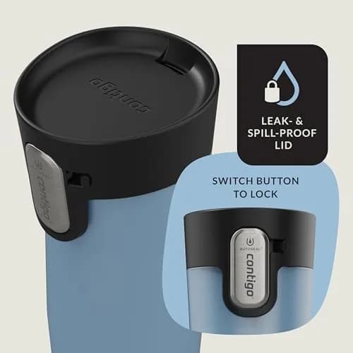 Contigo Autoseal West Loop 12oz Stainless Steel Travel Mug | Leak-Proof, Hot 8H/Cold 16H, Dishwasher Safe thumbnail 3