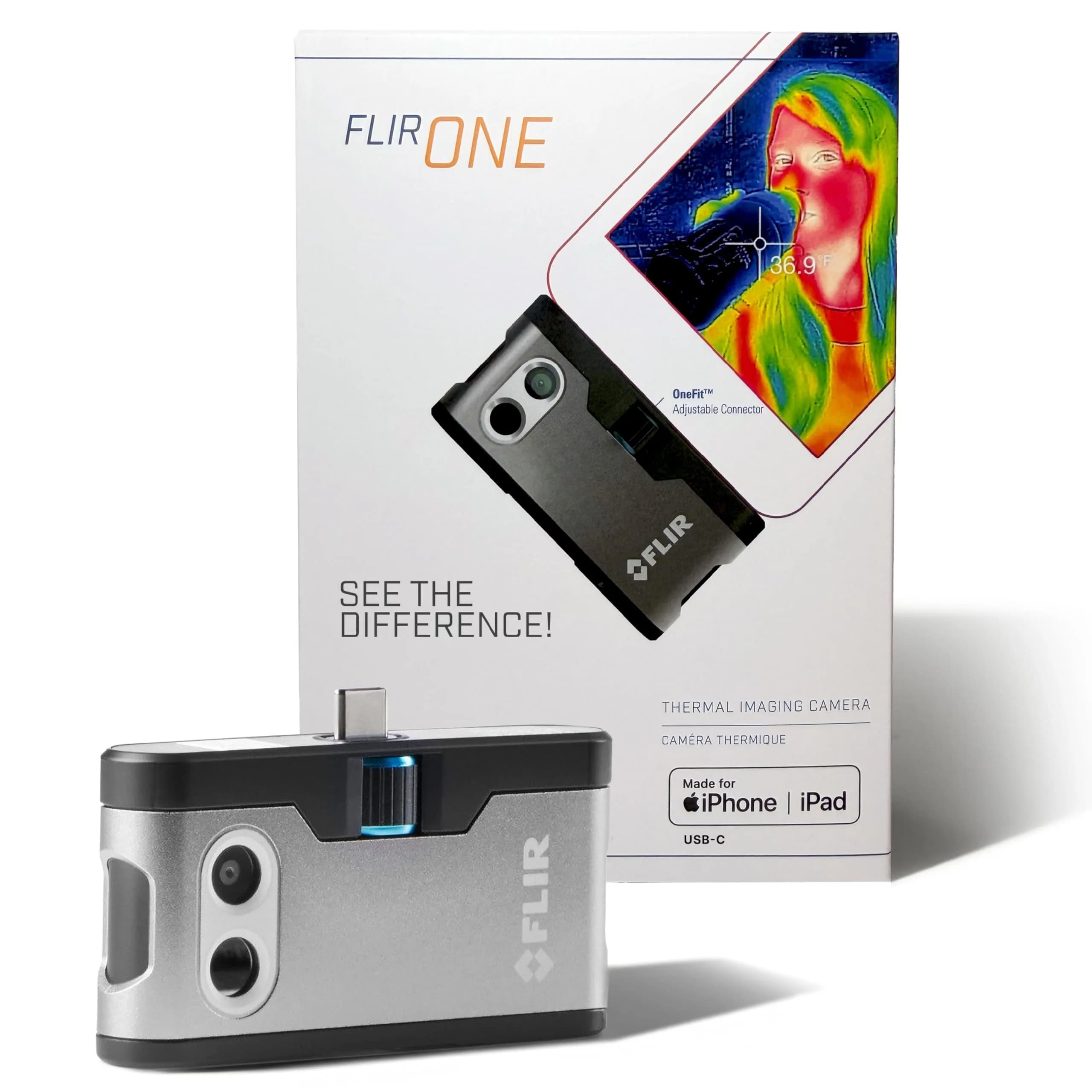 FLIR ONE Thermal Imaging Camera for iPhone USB-C (iPhone 15+) | 240x180 Super Resolution (80x60 Native IR) — iPhone USB-C