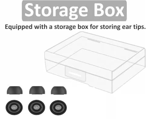 JNSA Replacement Silicone Ear Tips for Galaxy Buds3 Pro, Small Size 3 Pairs, Black | Noise Reduction & Comfortable Fit thumbnail 5