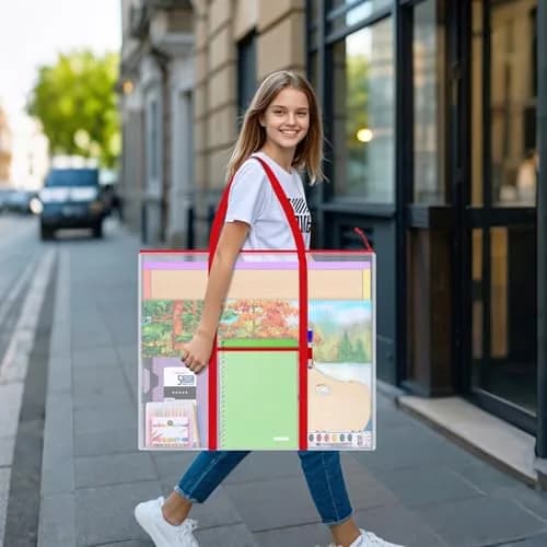 ZKOO Extra-Large Bulletin Board Poster Storage Bag 76 x 63.5 cm (30" x 25") | Protects Artwork & Documents thumbnail 7