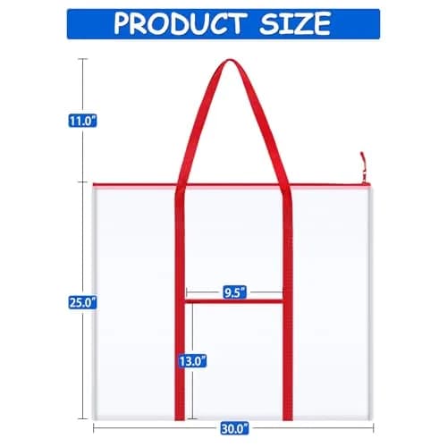 ZKOO Extra-Large Bulletin Board Poster Storage Bag 76 x 63.5 cm (30" x 25") | Protects Artwork & Documents thumbnail 2