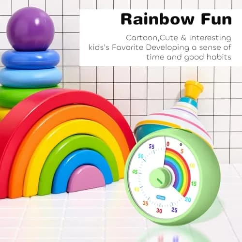 kiecky squirrel Visual Countdown Timer 60-Minute Green | Silent Operation Pomodoro Time Management thumbnail 3