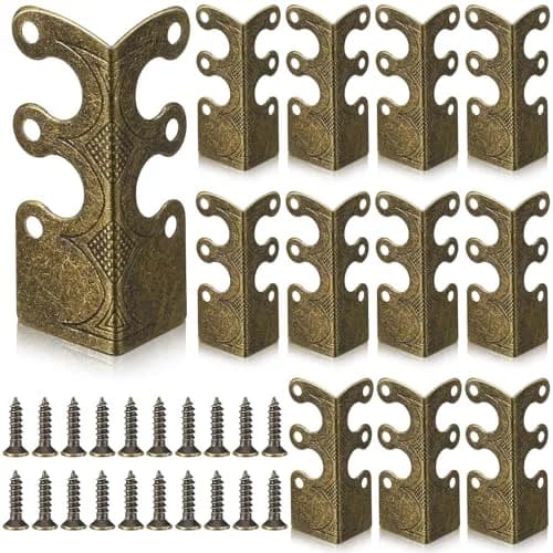 Blulu Brass Baseboard Corner Protectors, Bronze | Elegant Corner Guards for Furniture & Walls thumbnail 1