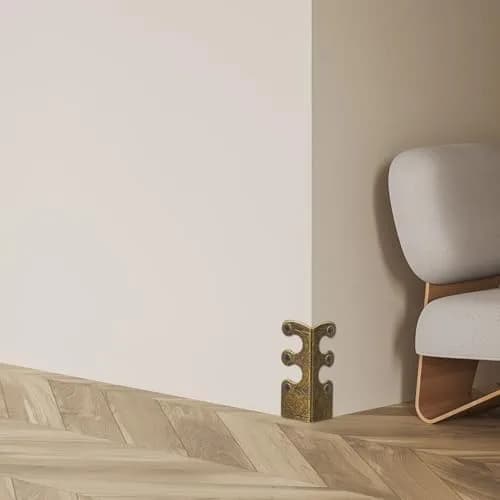Blulu Brass Baseboard Corner Protectors, Bronze | Elegant Corner Guards for Furniture & Walls thumbnail 6