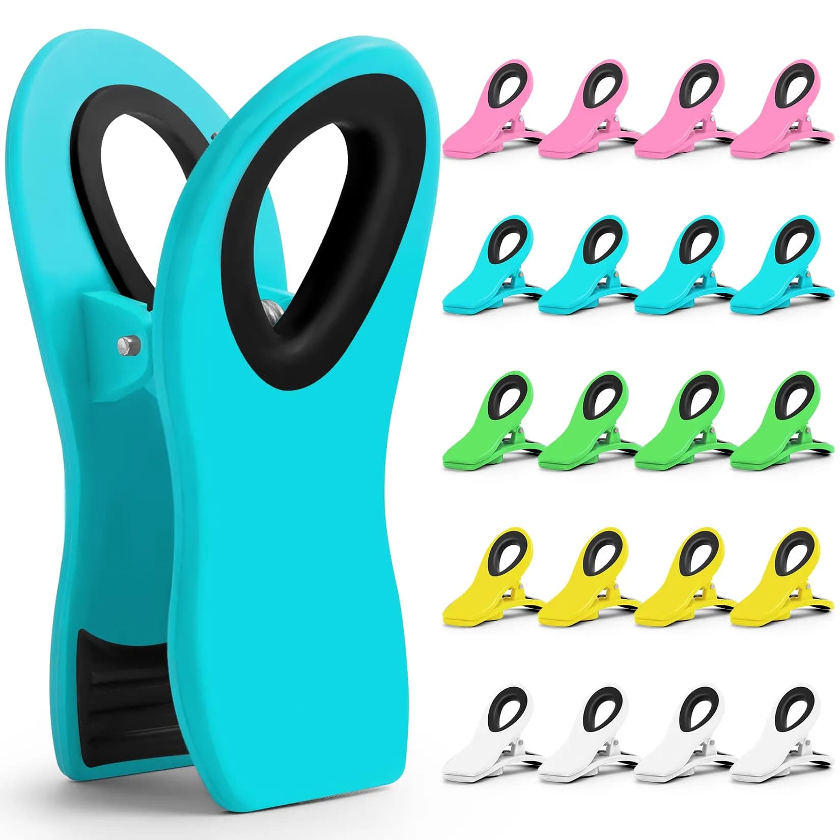Jetmore 12 Pack Chip Clips Bag Clips with Magnet, Food Storage Clips | Strong Spring Grip — mr-2
