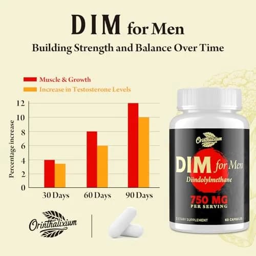 Orinthalixium DIM for Men 750MG | Hormone Balance & Vitality Support (100-120c) thumbnail 4