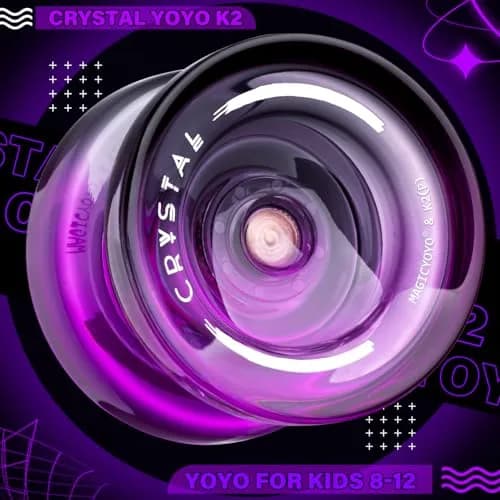 MAGICYOYO K2 Crystal Professional Responsive Yoyo for Kids (Black Purple) | Dual Purpose Yo-Yo for String Tricks thumbnail 9