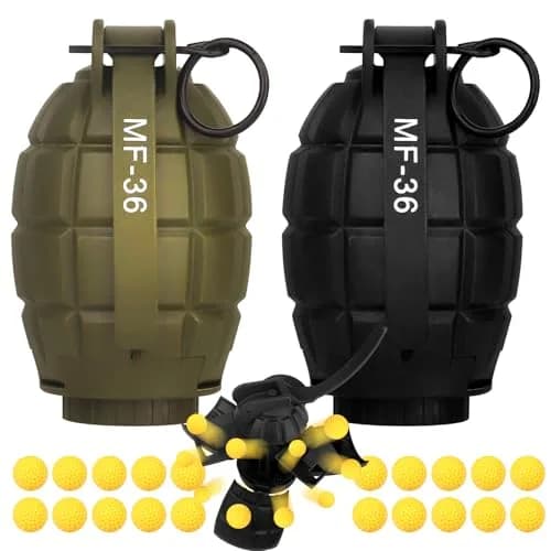 SitertCF Tactical Toy Hand Grenade Bomb for Nerf CS Battle Game, 140g (0.3 lb) | Spring-Powered Foam Ammo Launcher thumbnail 1