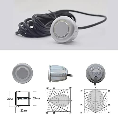 ELSNU 8-Sensor Parking Sensor Kit with Digital LCD Display, Dark Blue | Front & Rear Detection 0.3M-2.2M thumbnail 7