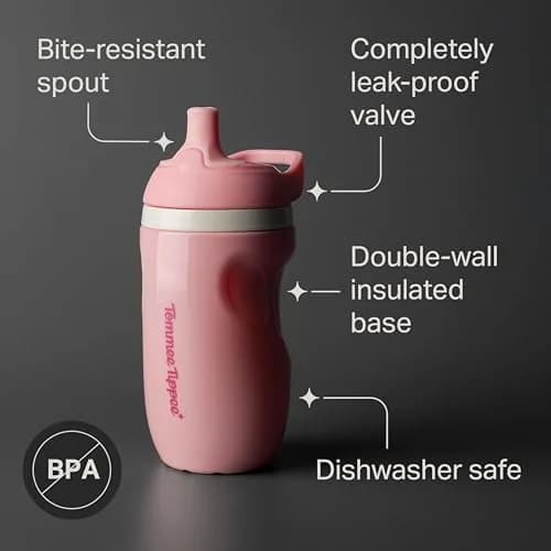 Tommee Tippee Sporty Spout Toddler Sippy Cup 255ml (9 fl oz) 2-Pack | Insulated, Spill-Proof, Bite-Resistant thumbnail 3