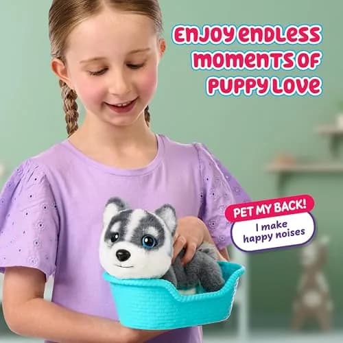 Little Live Pets My Really Real Puppy Mini Aurora the Husky Interactive Plush Toy 11cm (4.3 in) | Educational Toy Figure thumbnail 5