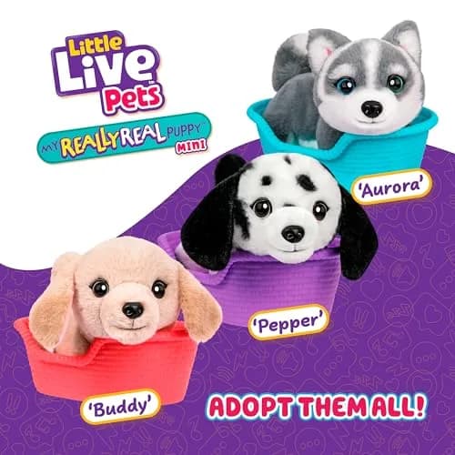 Little Live Pets My Really Real Puppy Mini Aurora the Husky Interactive Plush Toy 11cm (4.3 in) | Educational Toy Figure thumbnail 6