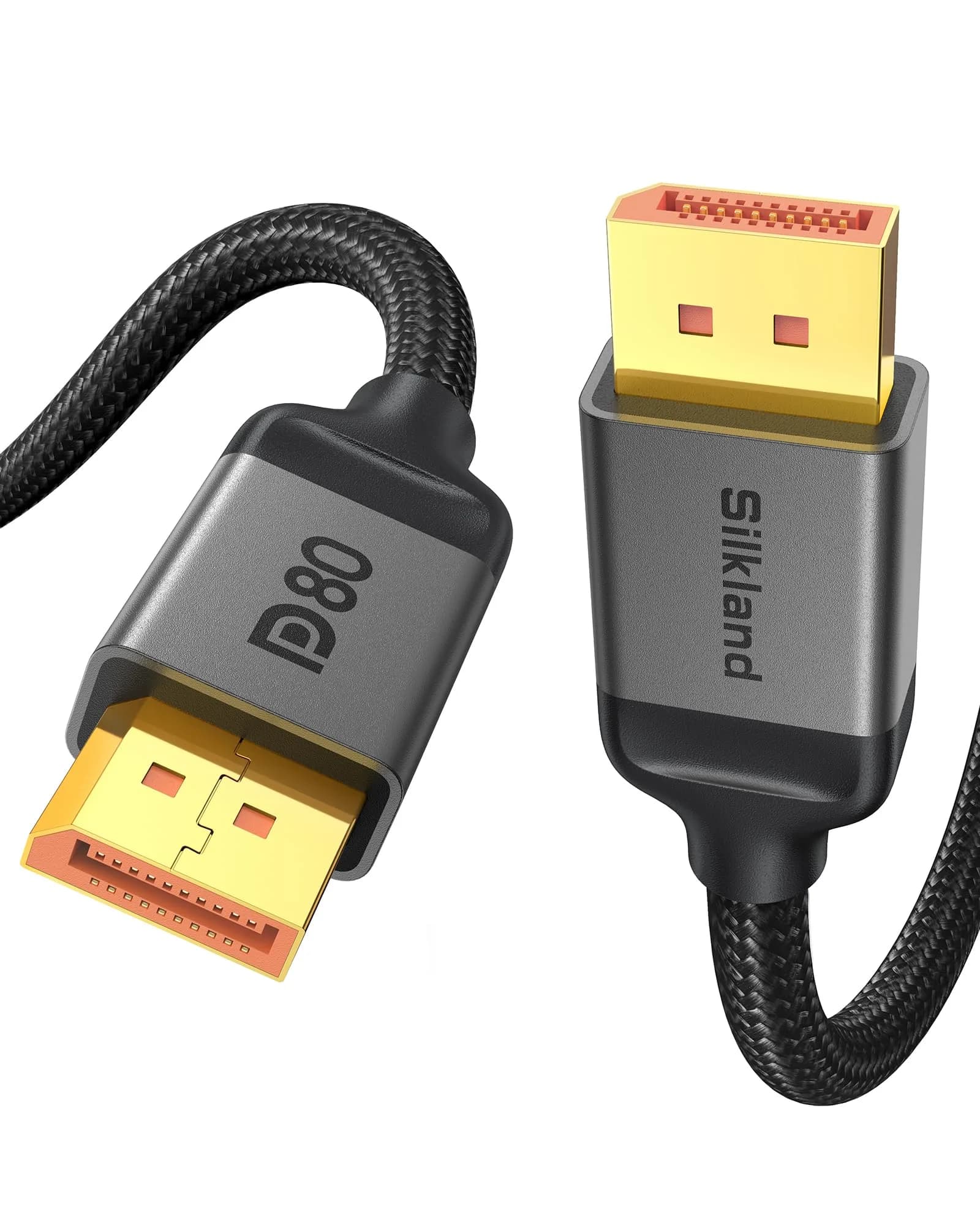 Silkland 80Gbps DisplayPort 2.1 Cable 5M (16.5FT) | 16K@60Hz, 8K@240Hz, 4K@540Hz Gaming Cord