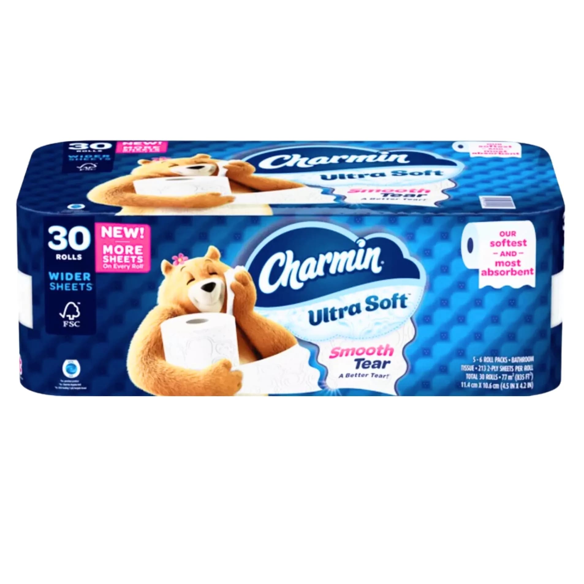 Charmin Ultra Soft Bathroom Tissue 30 Jumbo Rolls | 2-Ply Softness for Indian Homes - main product image