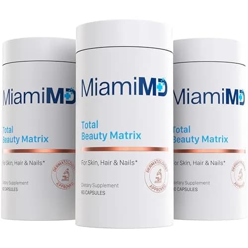 MiamiMD Total Beauty Matrix Collagen Capsules 60 Count | Vitamin C for Hair, Skin & Nails thumbnail 1