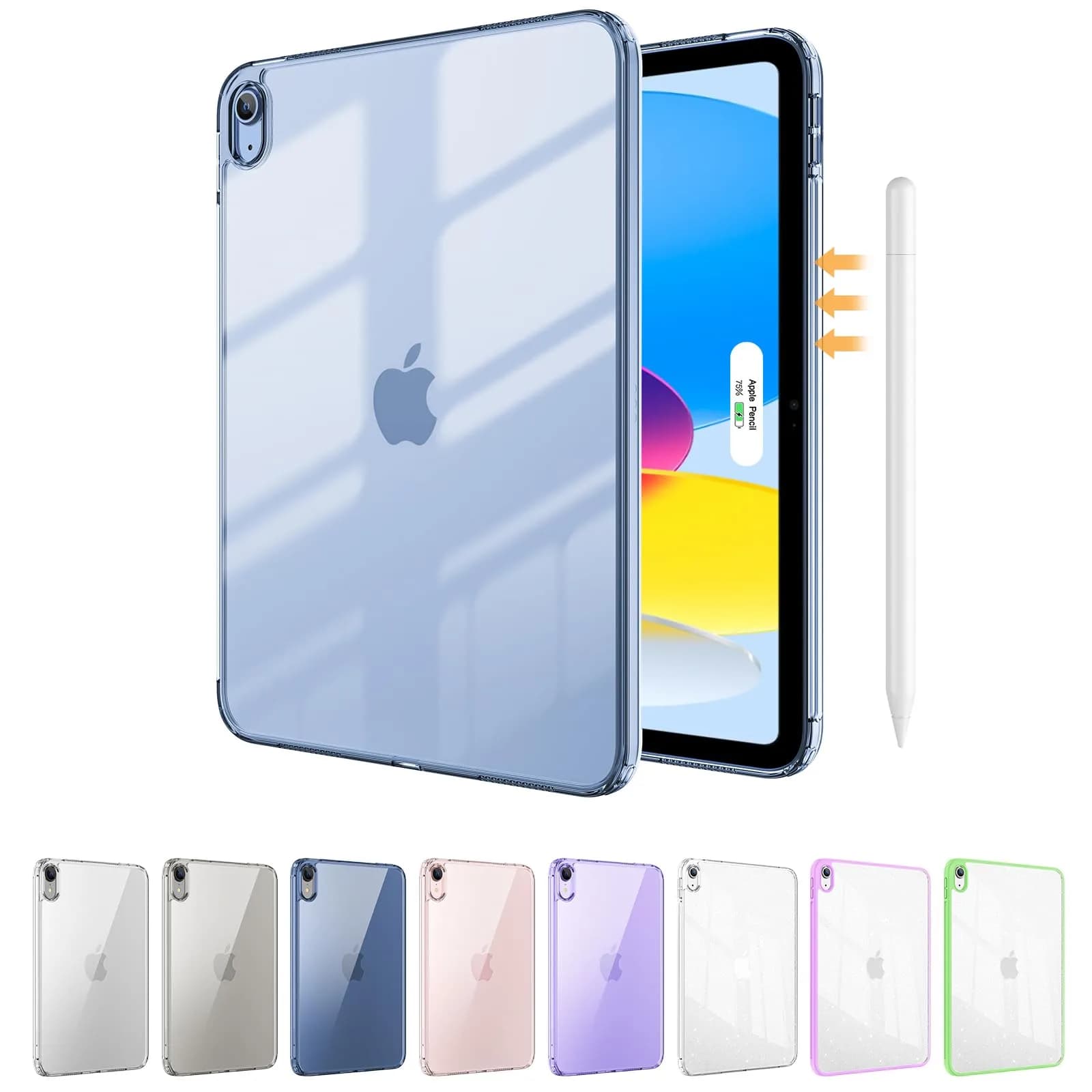 ProCase Clear Back Case for iPad 11th Gen (A16) 2025 11 Inch / iPad 10th Gen 10.9 Inch 2022 | Slim Lightweight TPU Protective Cover - main product image