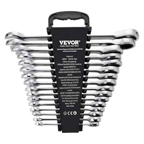 VEVOR Combination Wrench Set, 16-Piece Metric Ratcheting Wrenches, Cr-V Steel, 8-24 mm | Precise, Durable, Portable thumbnail 9