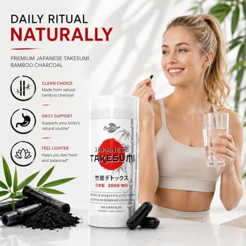Orinthalixium Activated Charcoal Capsules 2000mg | Vegan Detox Supplement for Gut & Digestive Health thumbnail 5