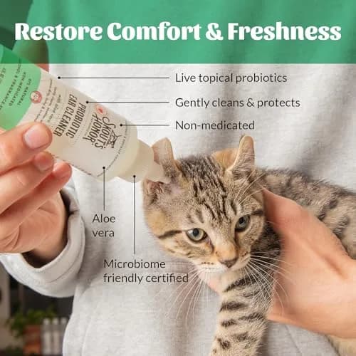 SKOUT'S HONOR Probiotic Cat Ear Cleaner 4 oz | Alcohol-Free, Fragrance-Free, Non-Medicated thumbnail 6