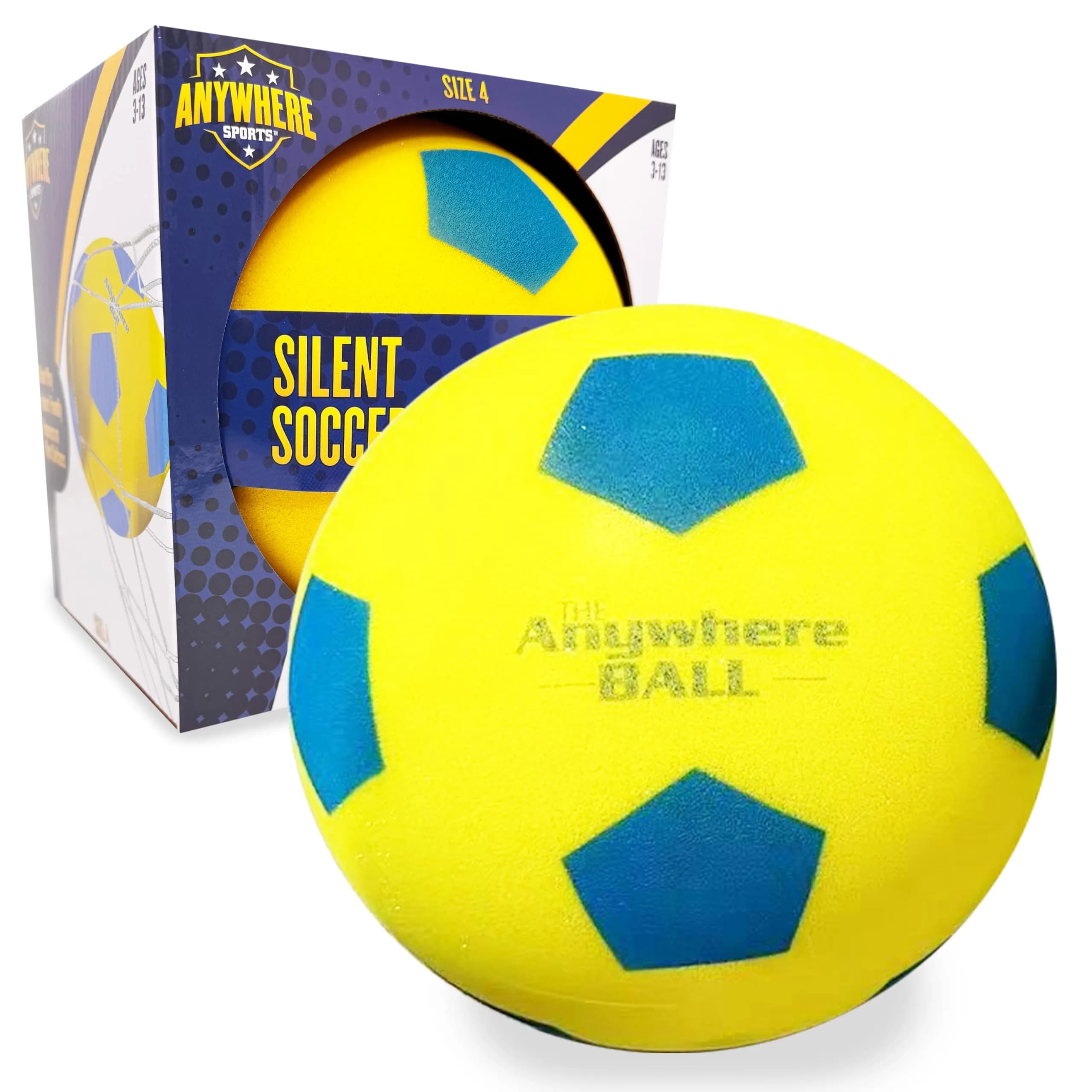 Anywhere Sports Silent Soccer Ball 8-inch | Indoor Foam Practice for All Ages - main product image