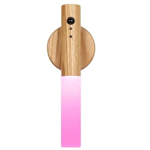 LANDGOO Wooden Motion Sensor Night Light | Handmade Wooden Night Light with Motion Detection and Warm LED Light thumbnail 1