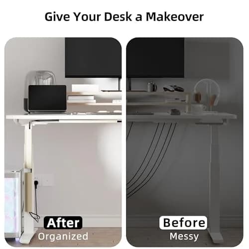YECAYE Beige Cable Management Under Desk Kit | 94 Inch Total Length thumbnail 4