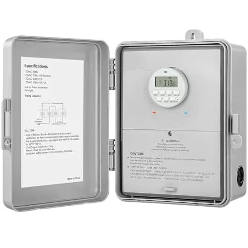 SURAIELEC Digital Pool Timer 40AMP 120V | 7-Day Programmable Timer for High-Power Devices thumbnail 1