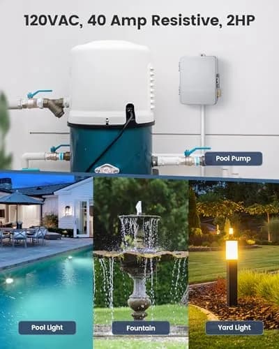 SURAIELEC Digital Pool Timer 40AMP 120V | 7-Day Programmable Timer for High-Power Devices thumbnail 8