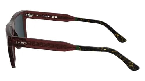 Lacoste Sunglasses L6059S - Transparent Burgundy with Solid Blue Lens | Rectangular, RXable, Charismatic Design thumbnail 3