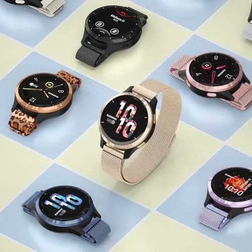 Meliya 18mm Metal Watch Band for Garmin Venu 3S/2S, Vivoactive 4S, Vivomove 3S, Forerunner 255s/265s - Champagne Gold thumbnail 6