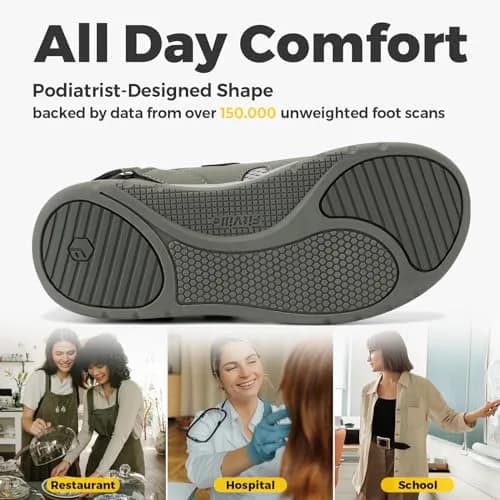 FitVille Women's Extra Wide Diabetic Sandals 7.5 Wide | Arch Support for Heel Pain & Plantar Fasciitis thumbnail 7