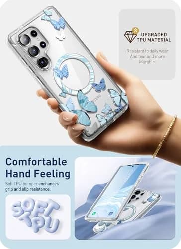 i-Blason Galaxy S25 Ultra Case MagSafe with Screen Protector Butterfly | Slim Impact-Resistant Cover thumbnail 8