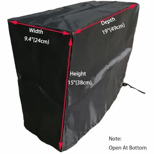 LU2000 PC Dust Cover 9.4"W x 19"D x 15"H | Antistatic, Waterproof, Drawstring Closure thumbnail 4
