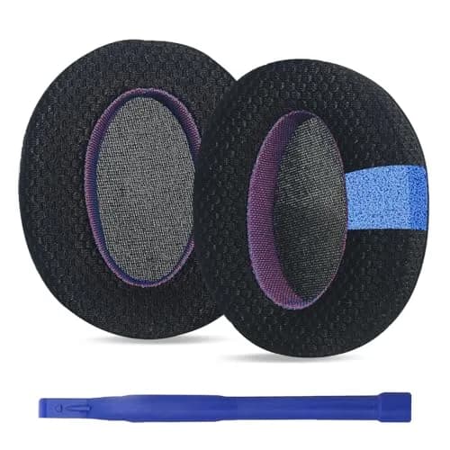 Adhiper Mesh Ear Pads for Sony WH-CH720N WH-CH710N, Black & Purple Edition | Breathable Comfort & Enhanced Sound thumbnail 1