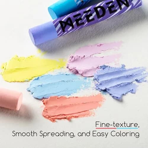 MEEDEN Soft Oil Pastels Set 52 Count (Pack of 1) | 48 Vivid Colors + 4 White, Non-Toxic, Smooth Blending thumbnail 4