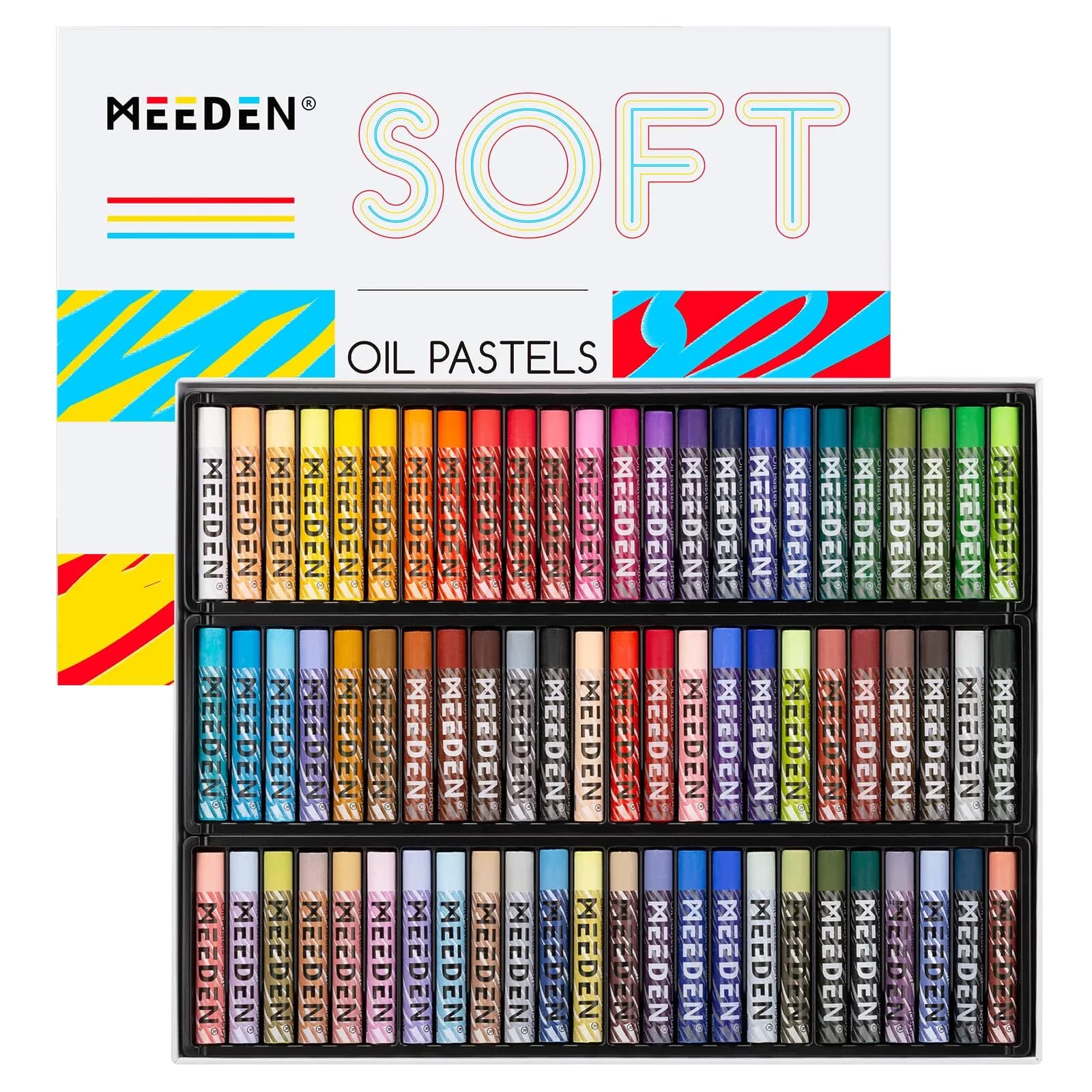 MEEDEN Soft Oil Pastels Set 72 Colors (0.39 in Diameter) | Vibrant Colors for Artists - main product image