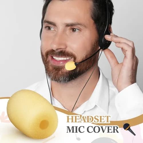 Innconee Mini Mic Foam Windscreen Covers 5mm x 20mm (0.2" x 0.79") Skin Color | Pack of 20 for Headset & Lapel Mics thumbnail 6