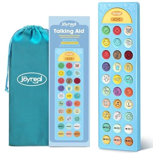 Joyreal AAC Device for Autism, Non-Verbal Communication Tool with 24 Buttons & 6 Programmable Options | Blue thumbnail 1