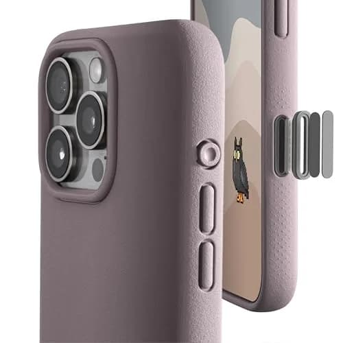 TineeOwl for iPhone 16 Pro Magnetic Case, Camera Control Button, Compatible with MagSafe, TPU, Minimalist, Slim/Thin, Grippy - Dune Series (Dusty Lilac, iPhone 16 Pro) thumbnail 1
