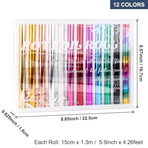 CYFUN DESIGN Hot Foil Pen & Roll Set | USB Powered Heat Foil Pen with 13 Rolls for Card Making thumbnail 4